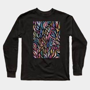 Colorful Digital Abstract Flower Design #2 Long Sleeve T-Shirt